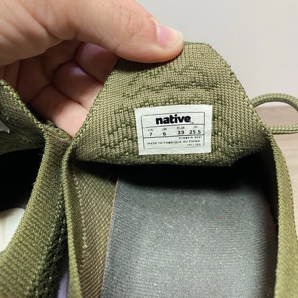 Native AP Mercury Liteknit Sneakers Shoes Men 7 Woman 9 Forest Green - Picture 6 of 7